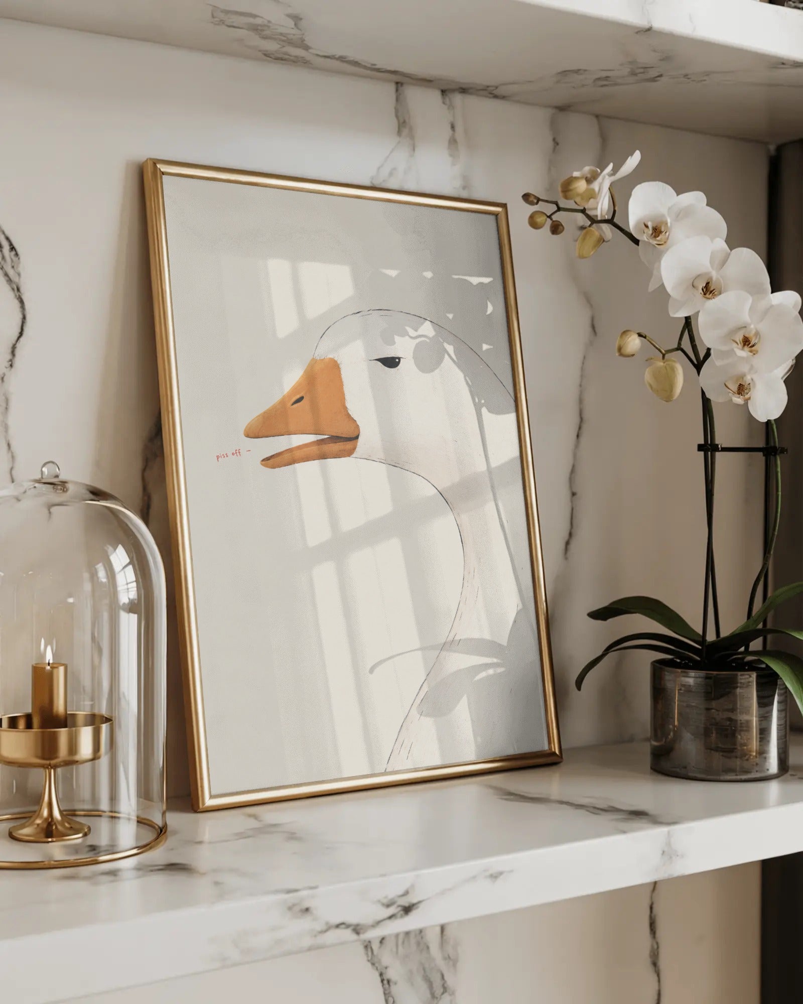 P*ss Off Goose Art Print, framed wall art (view 2)