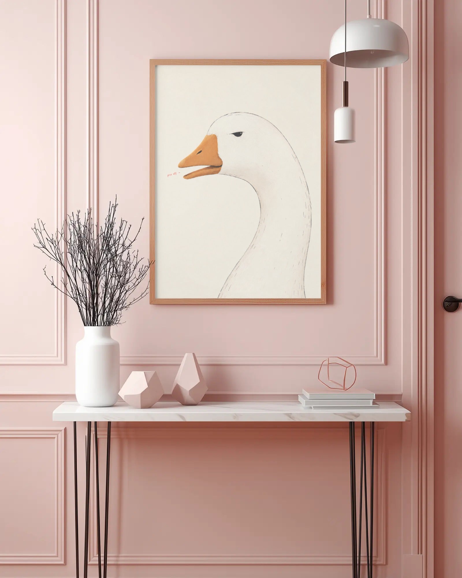 P*ss Off Goose Art Print, framed wall art (view 3)