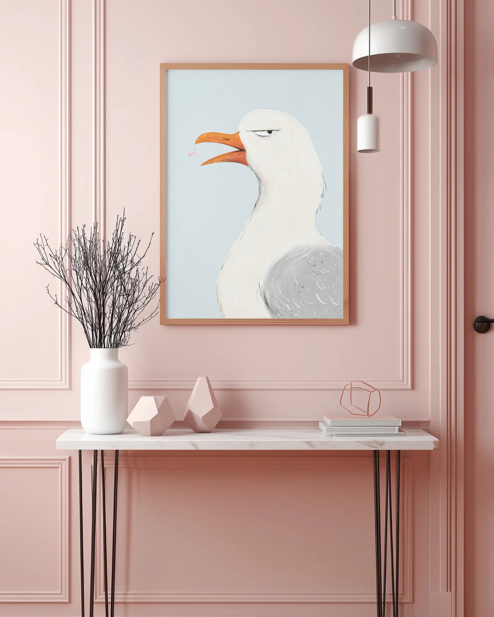 Sh*t Seagull Art Print, framed wall art (view 3)