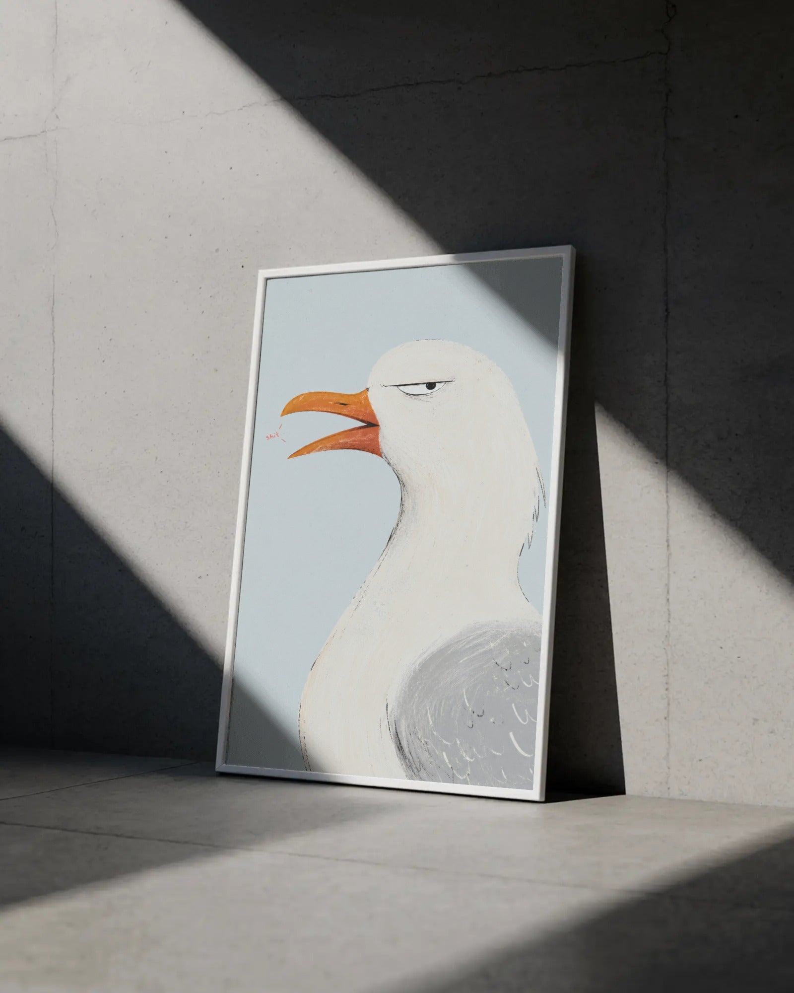 Sh*t Seagull Art Print, framed wall art (view 4)