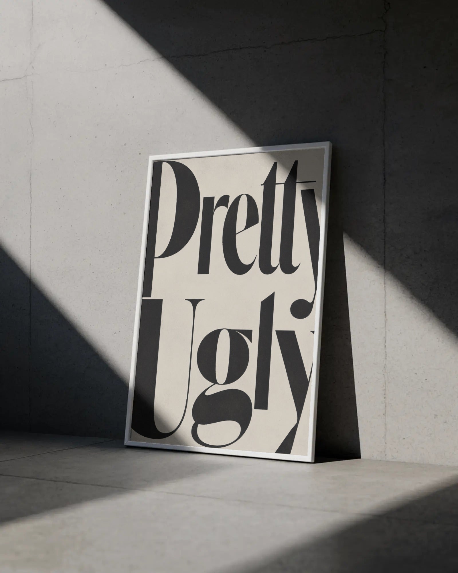 Pretty Ugly Typography Art Print, framed wall art (view 4)