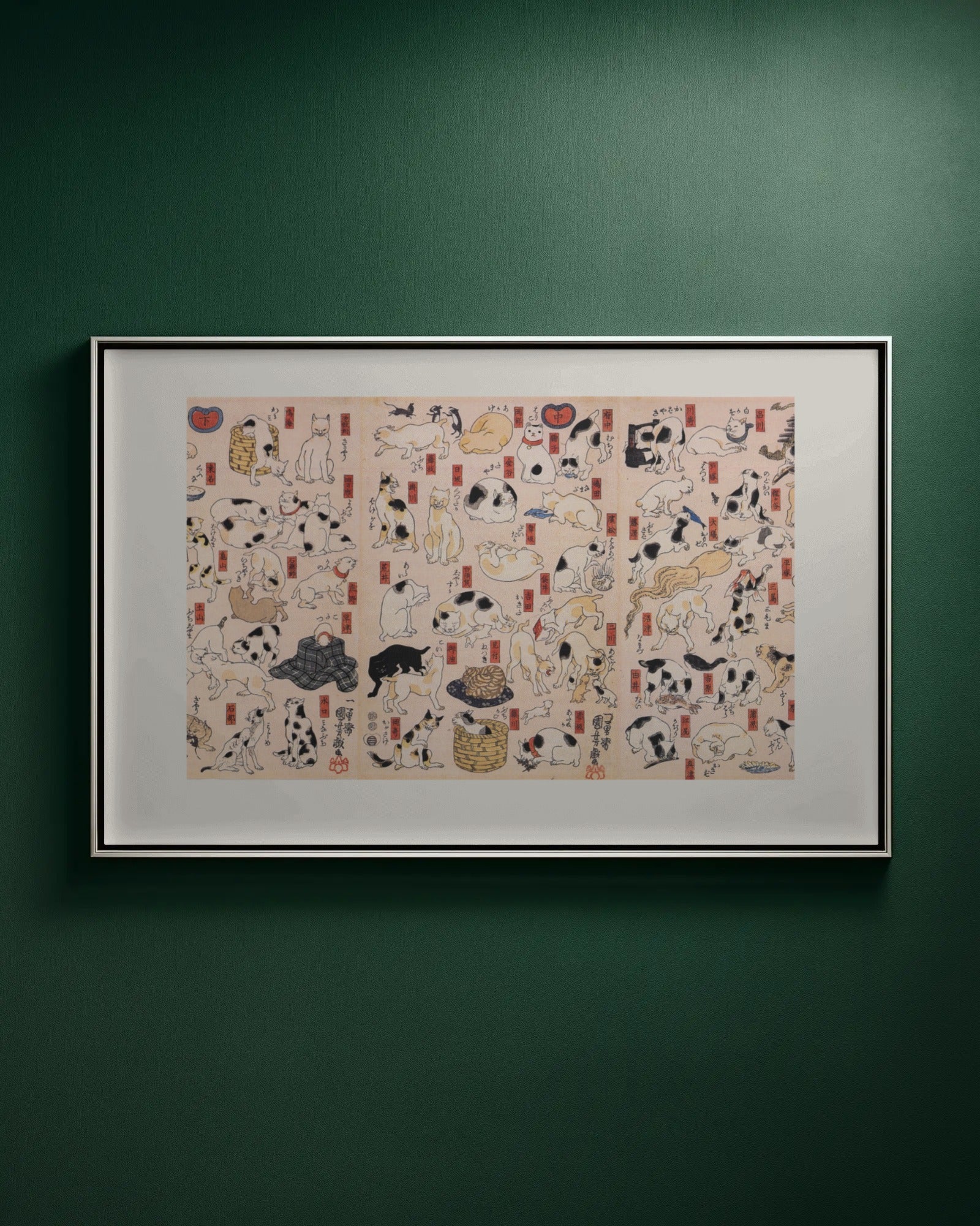 Cats Suggested as the 53 Stations of the Tōkaidō Art Print by Utagawa Kuniyoshi