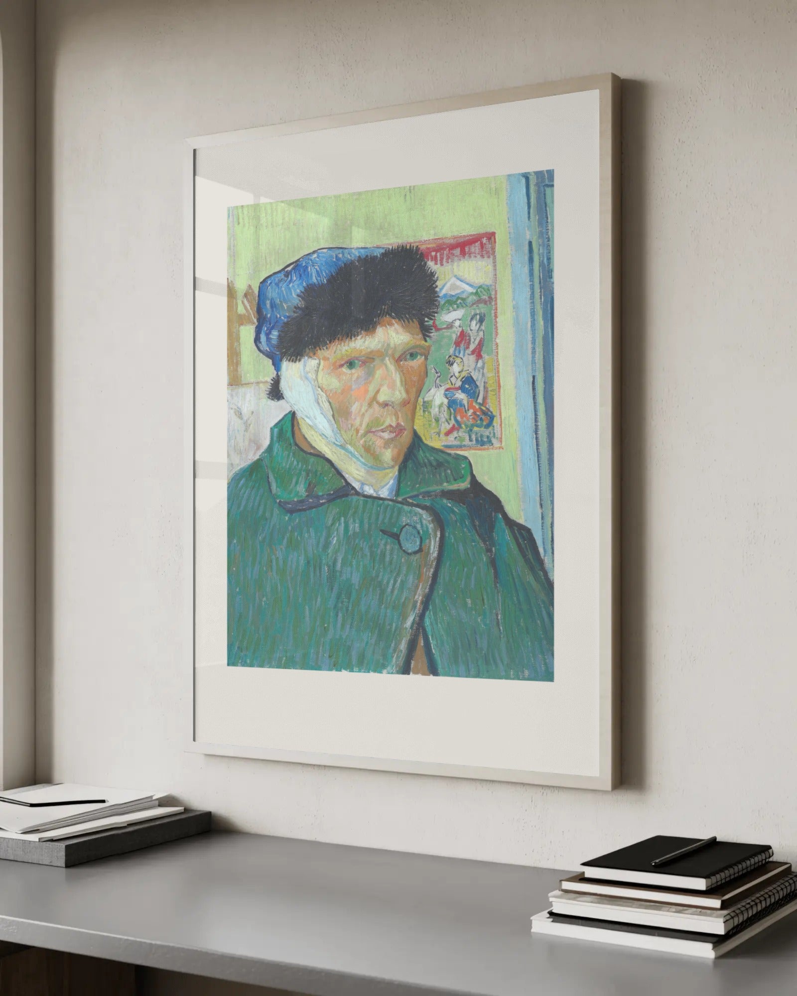 Self-Portrait with Bandaged Ear Art Print by Vincent van Gogh
