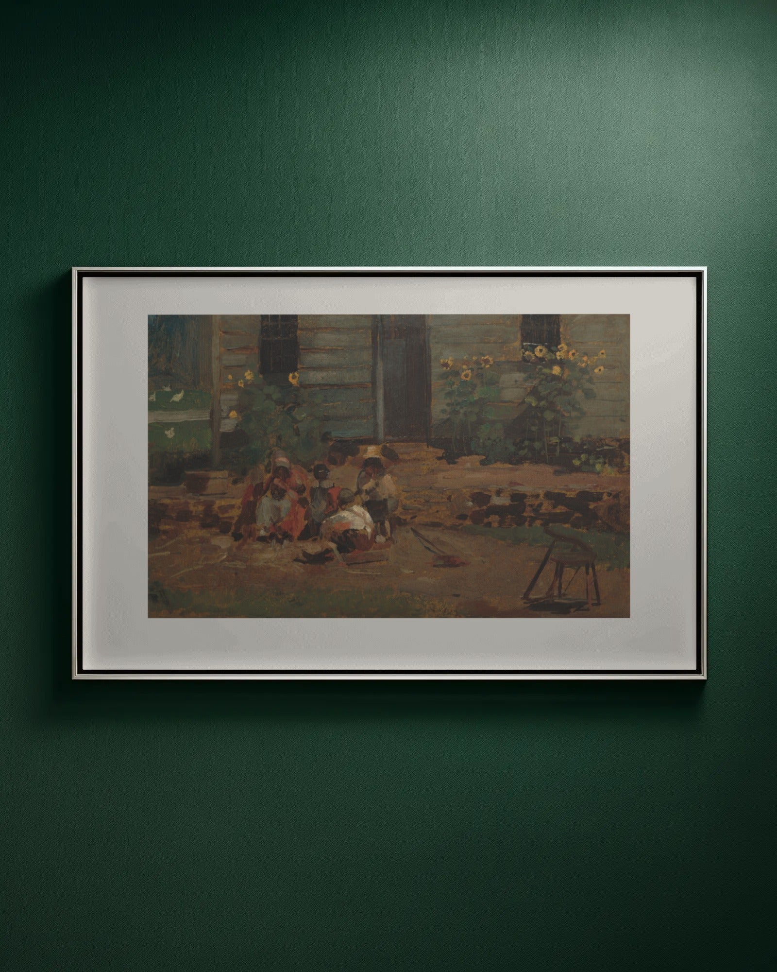 Sketch of a Cottage Yard Art Print by Winslow Homer